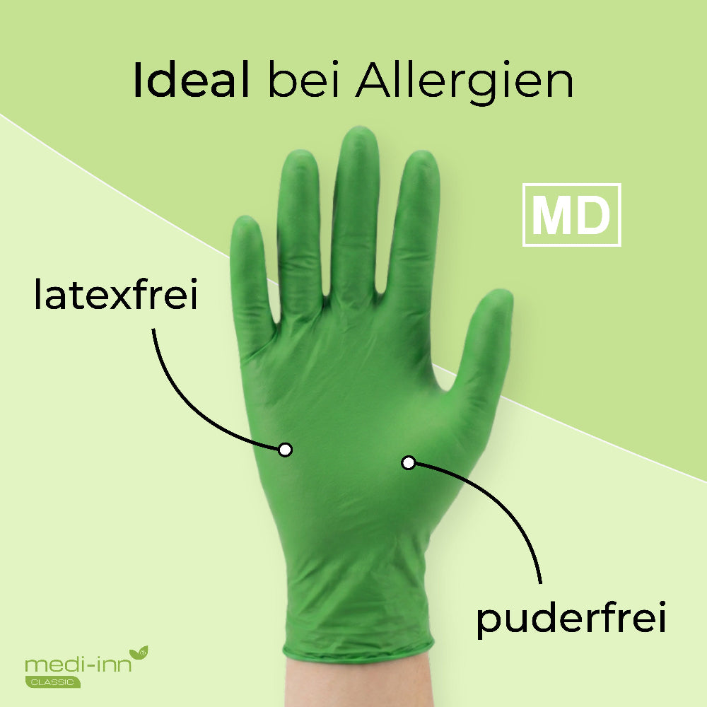 Hinweis: Ideal bei Allergien, latexfrei, puderfrei.