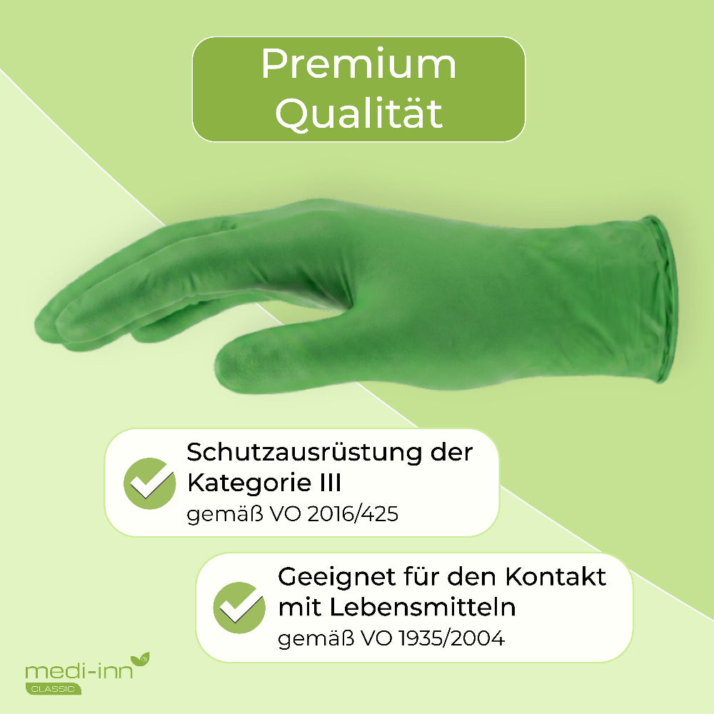 Premium Qualität, Schutzausrüstung der Kategorie 3, Geeignet für den Kontakt mit Lebensmitteln