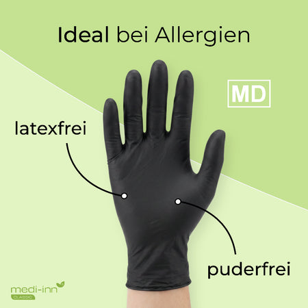 Hinweis: Ideal bei Allergien, latexfrei, puderfrei.