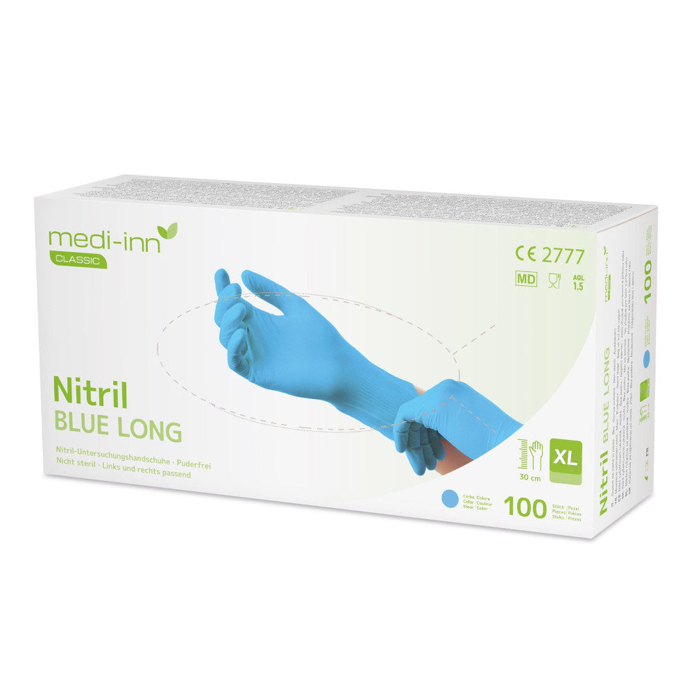 allergiker handschuhe apotheke Medi-Inn Nitril blue long Einmmalhandschuhe bestellen