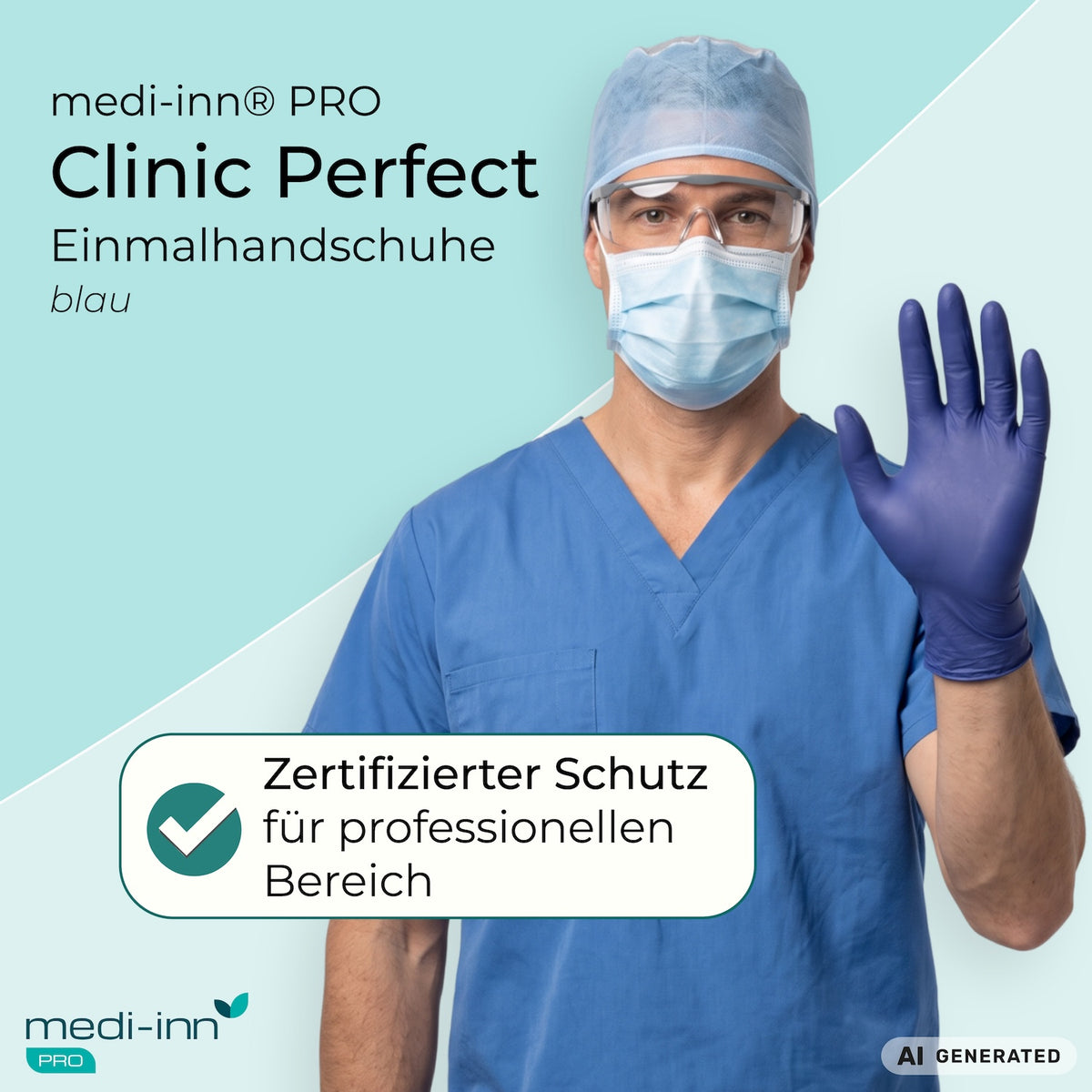 Hinweis: Zertifizierter Schutz für professionellen Bereich.