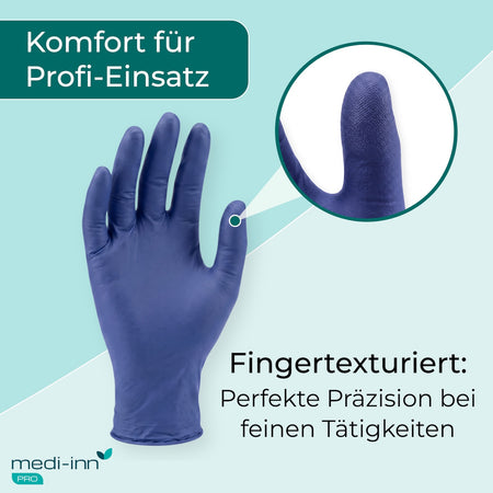 Komfort für Profi-Einsatz, Fingertexturiert: Effekte Präzision bei feinen Tätigkeiten