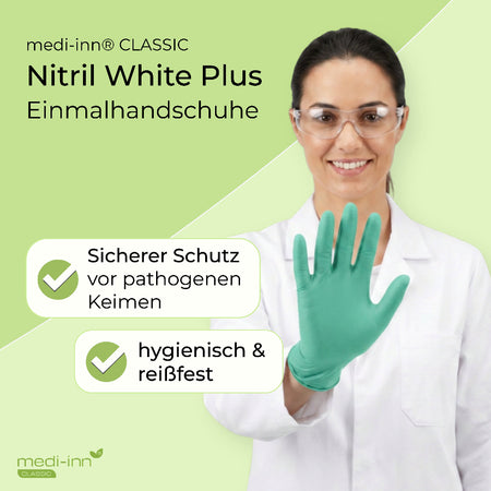 Hinweis: Sicherer Schutz vor pathogenen Keimen, hygienisch & reißfest.