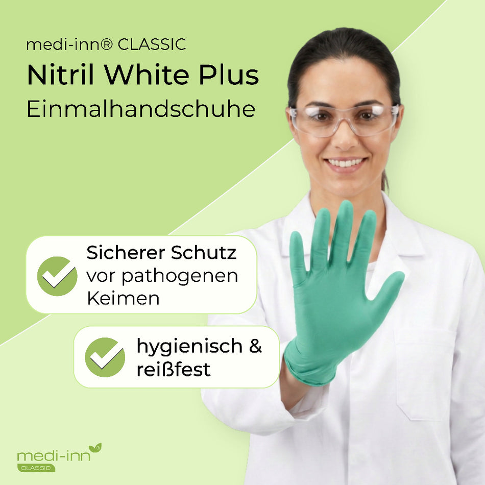 Hinweis: Sicherer Schutz vor pathogenen Keimen, hygienisch & reißfest.
