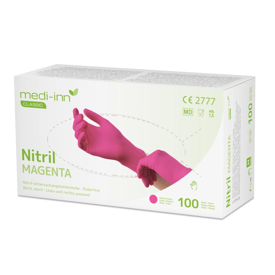 Medi-Inn Nitril Magenta Einmalhandschuhe N18749
