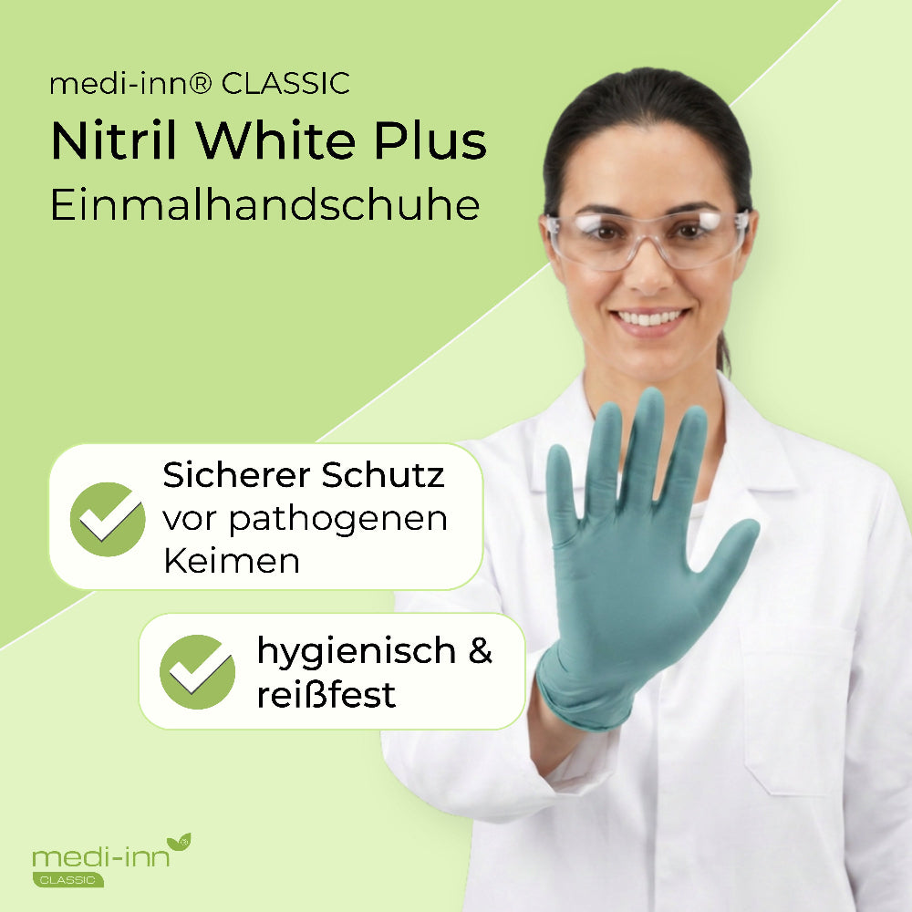 Hinweis: Sicherer Schutz vor pathogenen Keimen, hygienisch & reißfest.