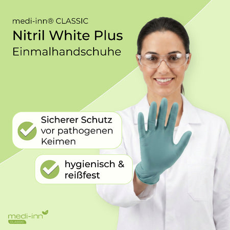 Hinweis: Sicherer Schutz vor pathogenen Keimen, hygienisch & reißfest.