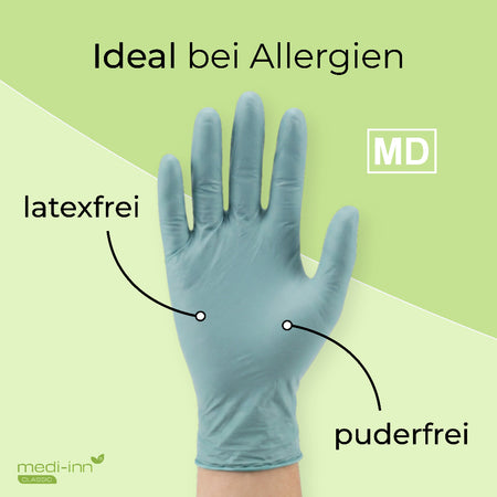 Hinweis: Ideal bei Allergien, latexfrei, puderfrei.