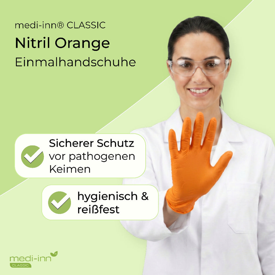 Hinweis: Sicherer Schutz vor pathogenen Keimen, hygienisch & reißfest.