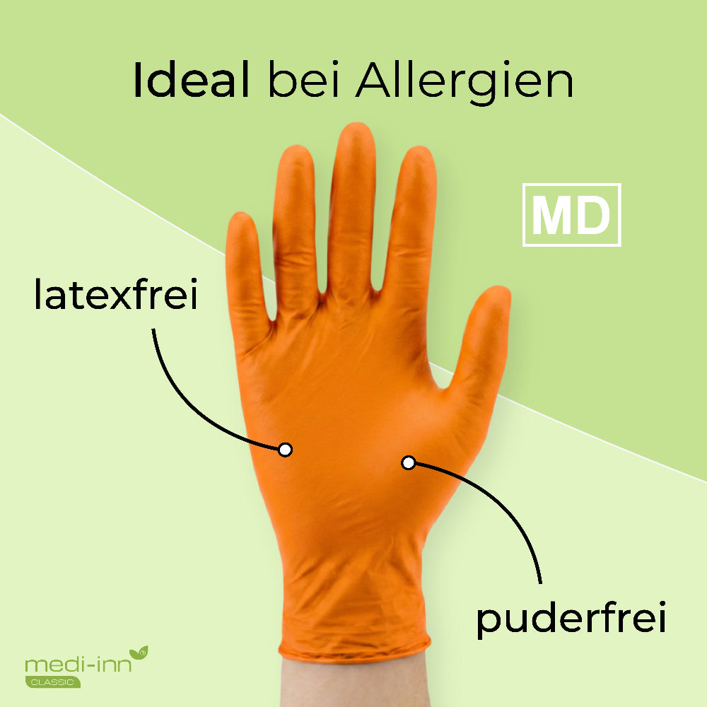 Hinweis: Ideal bei Allergien, latexfrei, puderfrei.