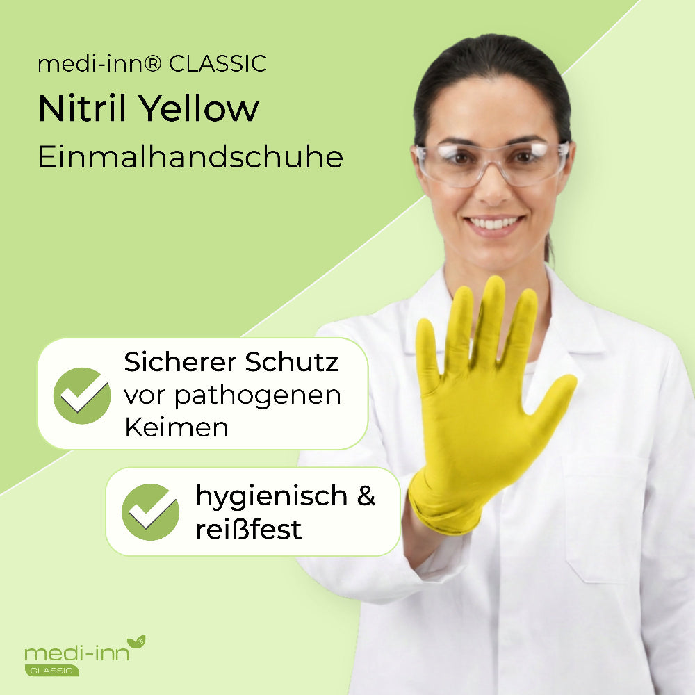 Hinweis: Sicherer Schutz vor pathogenen Keimen, hygienisch & reißfest.