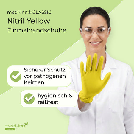 Hinweis: Sicherer Schutz vor pathogenen Keimen, hygienisch & reißfest.