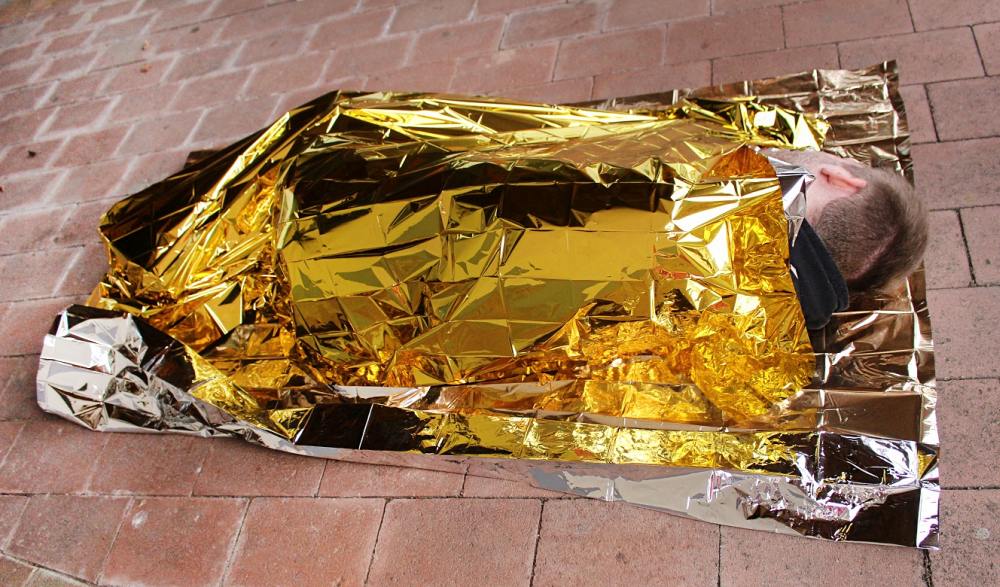 Rettungsdecke gold-silber 160 x 210 cm