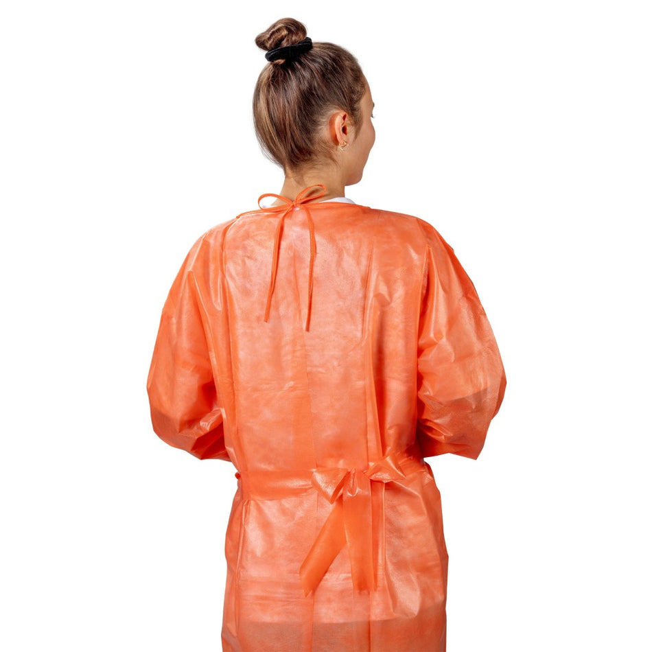 Medi-Inn Schutzkittel orange, mit Vollbeschichtung 2