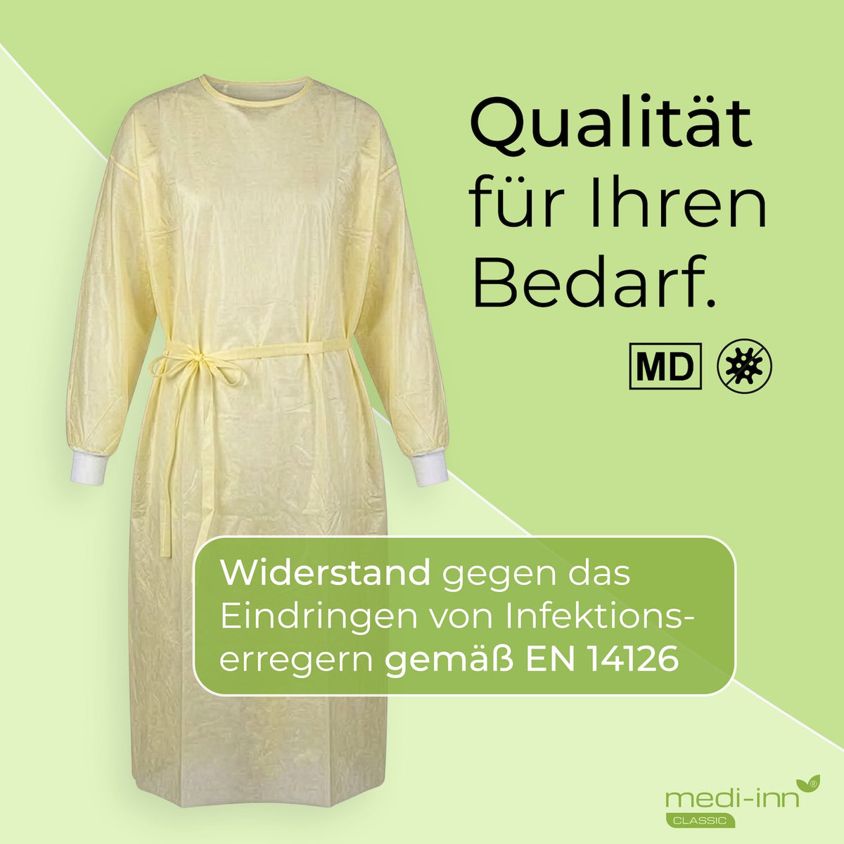 Qualität für Ihren Bedarf: Widerstand gegen das Eindringen von Infektionserregern gemäß EN 14126