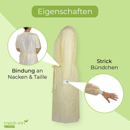 Eigenschaften: Bindung an Nacken & Taille, Strickbündchen