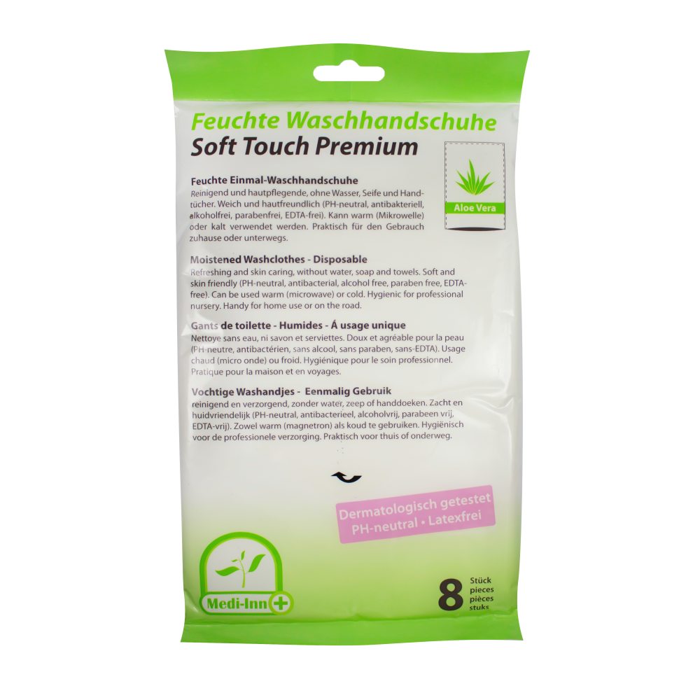 Medi-Inn Soft Touch Premium Waschhandschuhe feucht 1