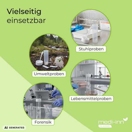 Vielseitig einsetzbar: Stuhlproben, Umweltproben, Lebensmittelproben, Forensik