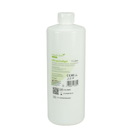 Medi-inn Classic Ultraschallgel 1 Liter, weiße Flasche, mikroblasen-, fett- und formaldehydfrei, freigestellt