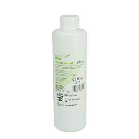 Medi-inn Classic Ultraschallgel 500 ml, weiße Flasche, mikroblasen-, fett- und formaldehydfrei, freigestellt