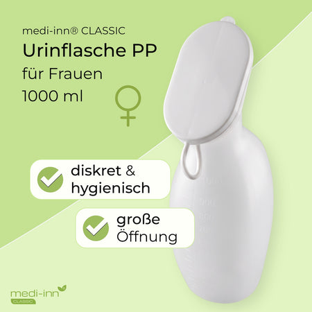 Eigenschaften: diskret & hygienisch, große Öffnung