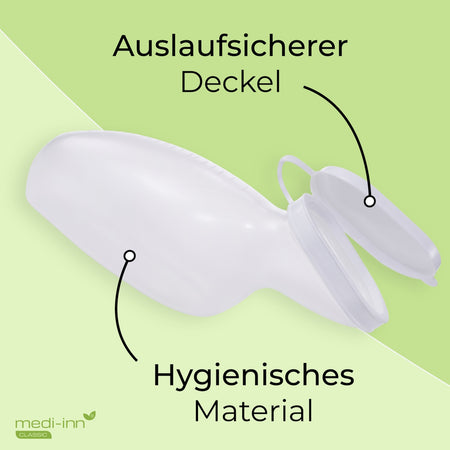Eigenschaften: Auslaufsicherer Deckel, Hygienisches Material