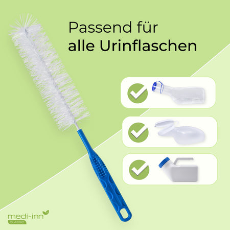 medi-inn Classic Urinflaschenbürste, passend für alle Urinflaschen: PP-Flasche, Ente und Kanister