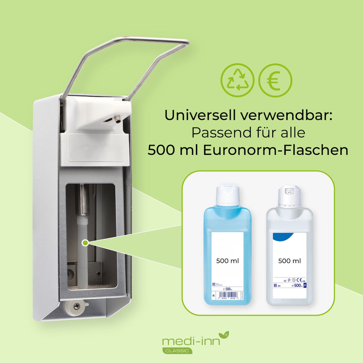 Universell verwendbar: Passend für alle 500 ml Euronorm-Flaschen