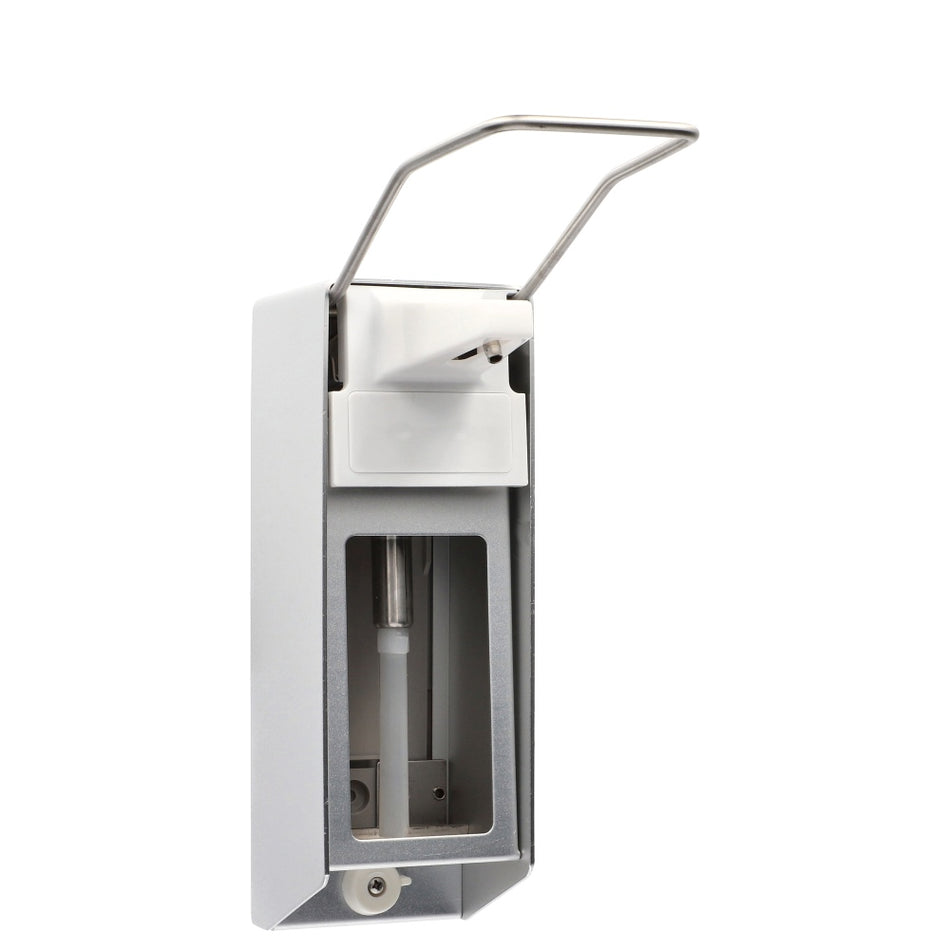 Medi-Inn Wandspender Aluminium, Langarmhebel, mit Verschlussblende, 500 ml