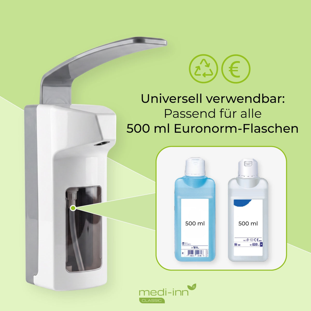 Universell verwendbar: Passend für alle 500 ml Euronorm-Flaschen