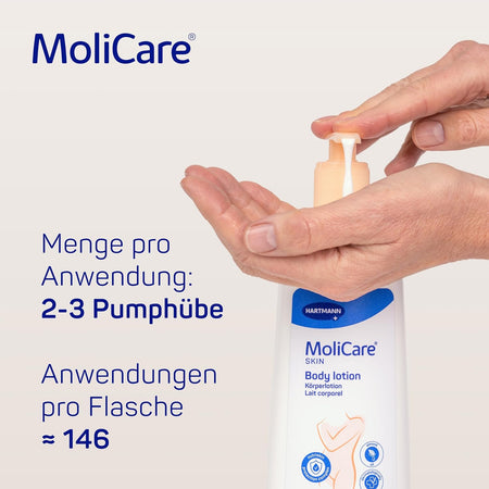 2–3 Pumphübe pro Anwendung, ca. 146 Anwendungen pro 500-ml-Flasche