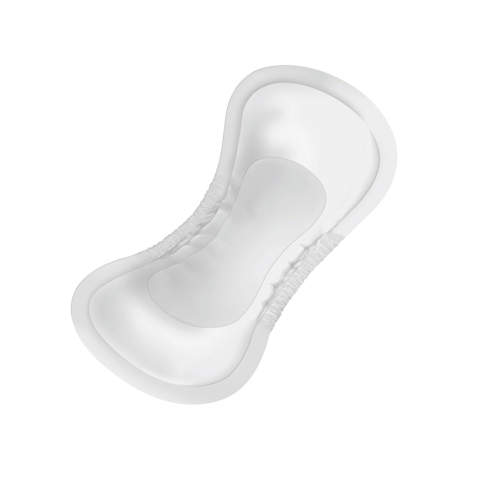 Alt-Text: Detailliertes Produktbild von MoliCare Lady Pad in einer weißen Verpackung. Die Packung zeigt eine stilisierte Darstellung des Produkts mit einem blauen und lila Farbschema. Auf der Vorderseite sind Informationen wie die Produktbezeichnung und Absorptionsstärke klar lesbar. Der Hintergrund ist hell und neutral, um das Produkt in den Vordergrund zu stellen.