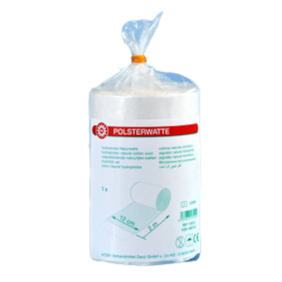Verpackte Noba Polsterwatte Rolle im PE-Beutel, Größe 12 cm x 2 m