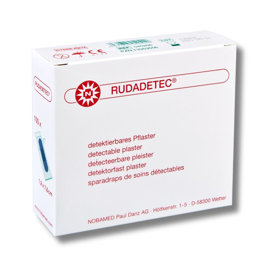 Noba Rudadetec Pflasterstrips 2,0 x 12,0 cm, detektierbar blau, 100 Stück 1