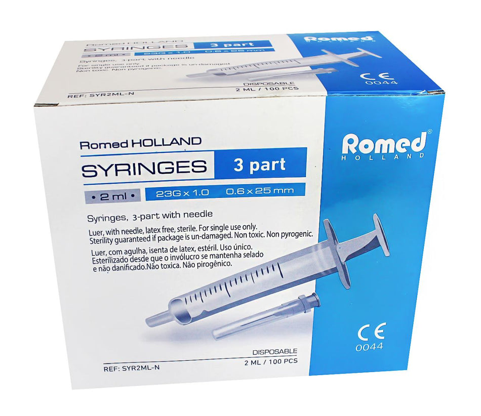 Romed Einmalspritze 3 teilig mit Kanuele 2 ml - 2