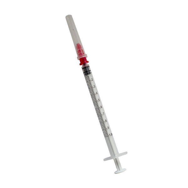 Tuberkulinspritze 1 ml – Detailansicht der 0,02-ml-Skalierung