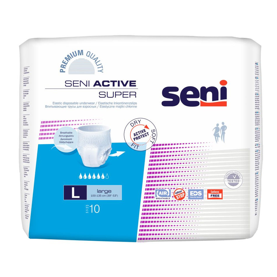 Seni Active Super Large Inkontinenzpants, 110 - 135 cm, 1500 ml