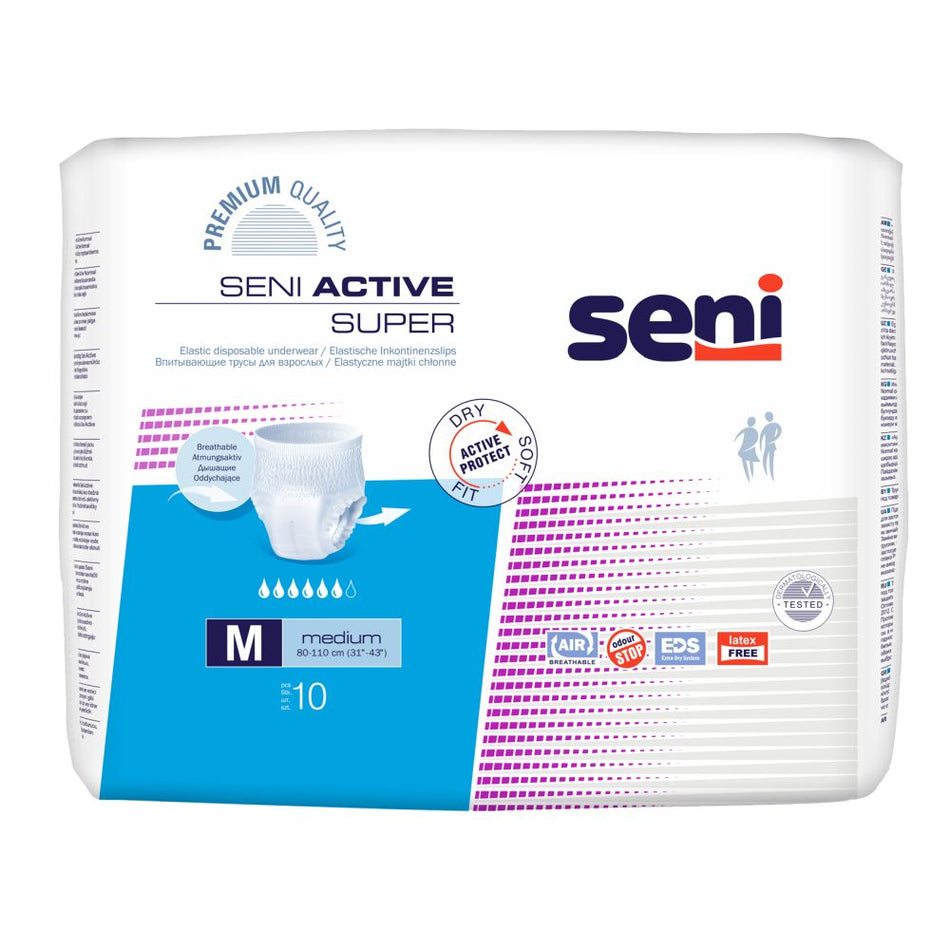 Seni Active Super Medium Inkontinenzpants, 80 - 110 cm, 1400 ml