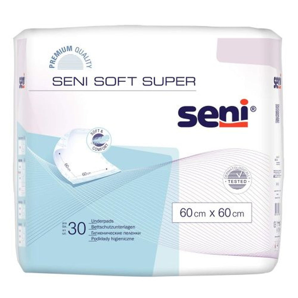 Seni Soft Super 60 x 60 cm Bettschutzunterlagen Unisex 30er Pack