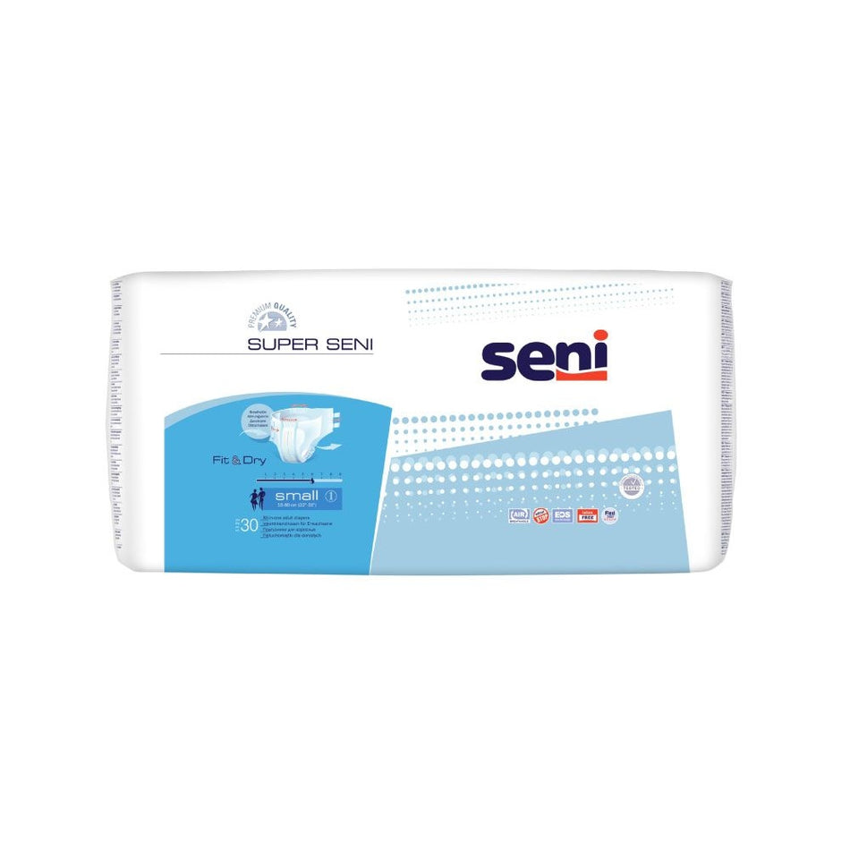 Super Seni small Inkontinenzhosen, Unisex, 30er Pack, 55 - 80 cm, 1600 ml