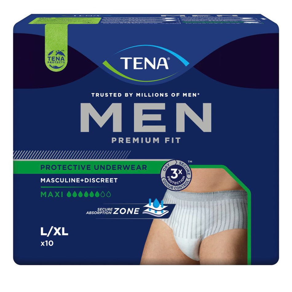 TENA Men Premium Fit Pants Maxi L/XL, 10 Stück