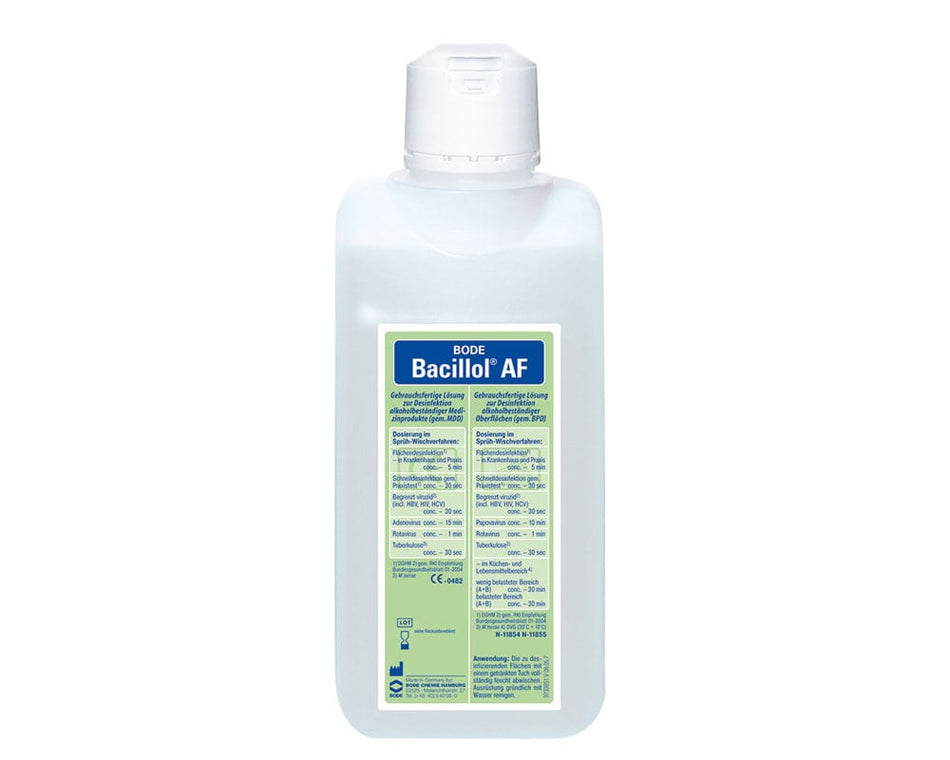 Bode Bacillol AF Schnelldesinfektionsmittel 4 x 500 ml inklusive Medi-Inn Sprühkopf