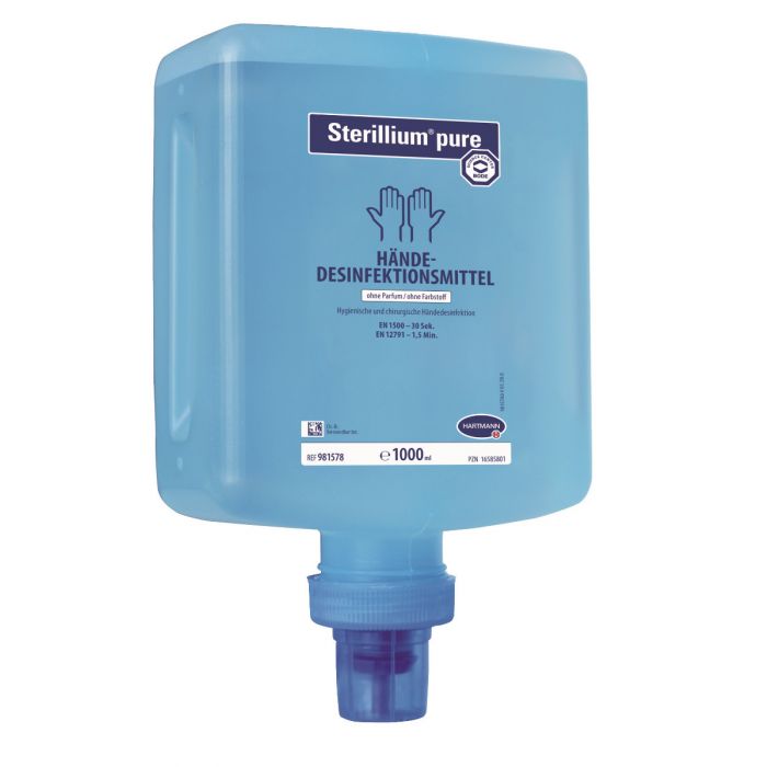 Bode Sterillium pure Hände-Desinfektionsmittel Überkopfflasche für CleanSafe-Spender 1000 ml