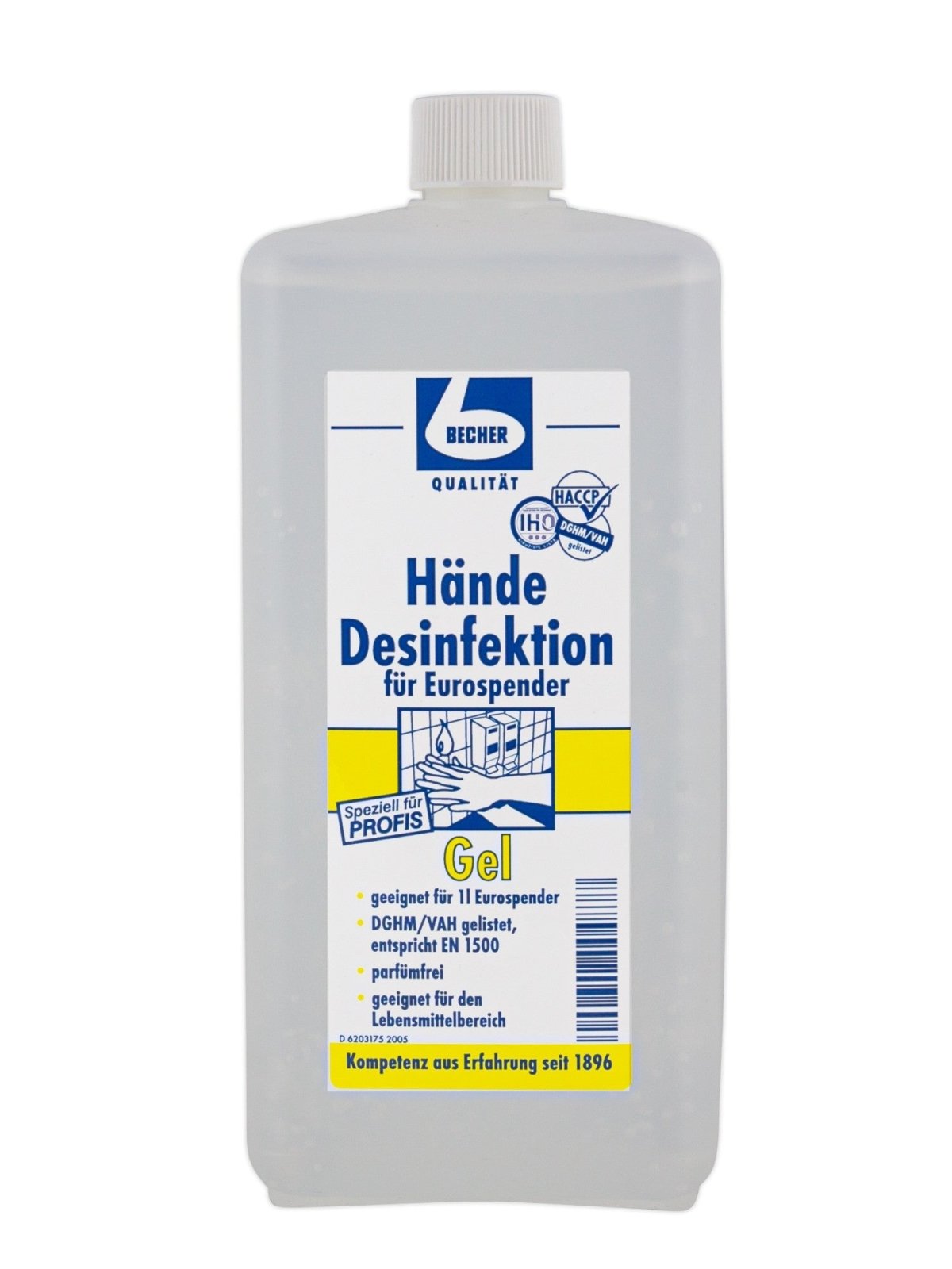 Dr. Becher Hände Desinfektion 1 Liter geeignet für 1 L Eurospender