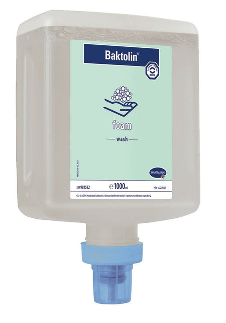 Hartmann CleanSafe basic Dosierspender für Überkopfflaschen + Baktolin foam wash Überkopfflasche 1000 ml