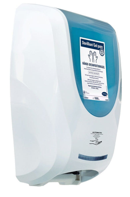 Hartmann CleanSafe touchless Dosierspender für Überkopfflaschen + 10 x 1000 ml Sterillium Gel pure Überkopfflasche