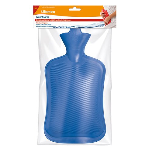 Lifemed Wärmflasche 2 Liter 32,5 cm x 20,3 cm blau