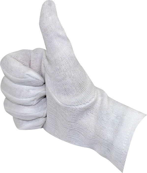 Medi-Inn Baumwollhandschuhe Trikothandschuhe weiß - 12 Paar