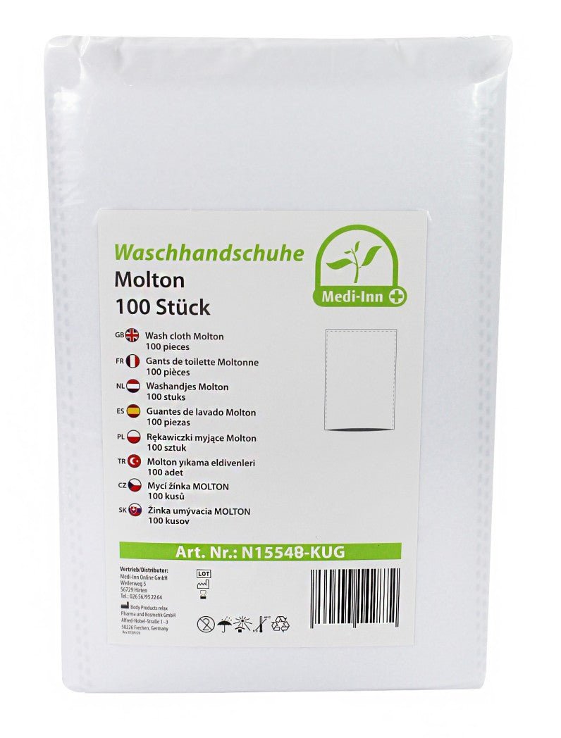 Medi-Inn Einmal-Waschhandschuhe Molton 15 x 22 cm 100er Pack