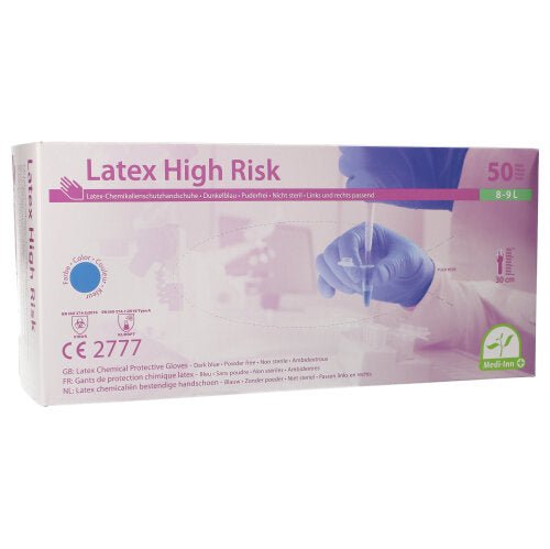 Medi-Inn High Risk Latex-Einmalhandschuhe blau